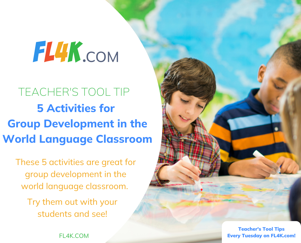 <p>5 Activities for<br />
Group Development in the World Language Classroom</p>
